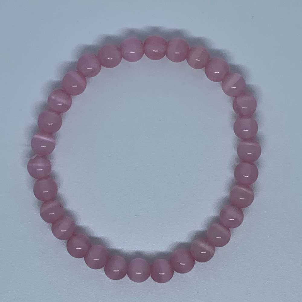 Pink Quartzite Beaded Crystal Bracelet